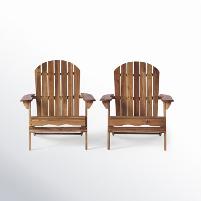 Woking Solid Wood Folding Adirondack Chair by Beachcrest Home