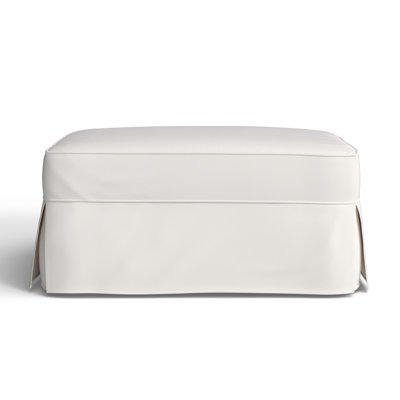 Taylor Slipcovered Ottoman by Birch Lane