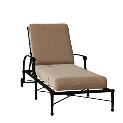 Delphi 76" Long Reclining Single Chaise with Cushion by Woodard