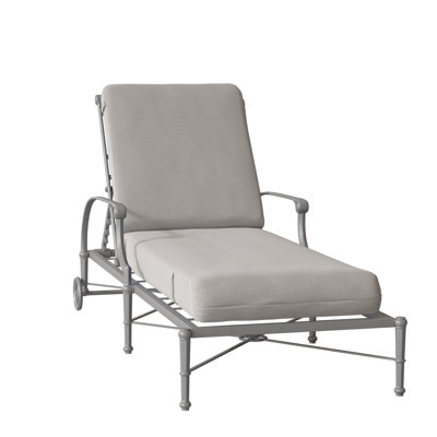 Delphi 76" Long Reclining Single Chaise with Cushion by Woodard