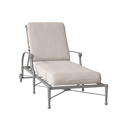 Delphi 76" Long Reclining Single Chaise with Cushion by Woodard
