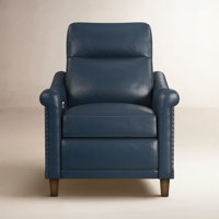 Elizabeth 32" Wide Genuine Leather Power Standard Recliner by Birch Lane
